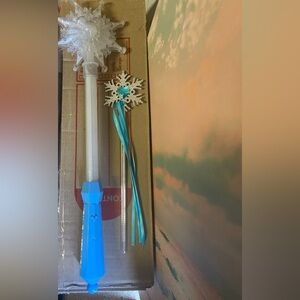 Frozen Wands Disney Blue and Silver Snowflake Mickey Ears Light Up Wand Set
